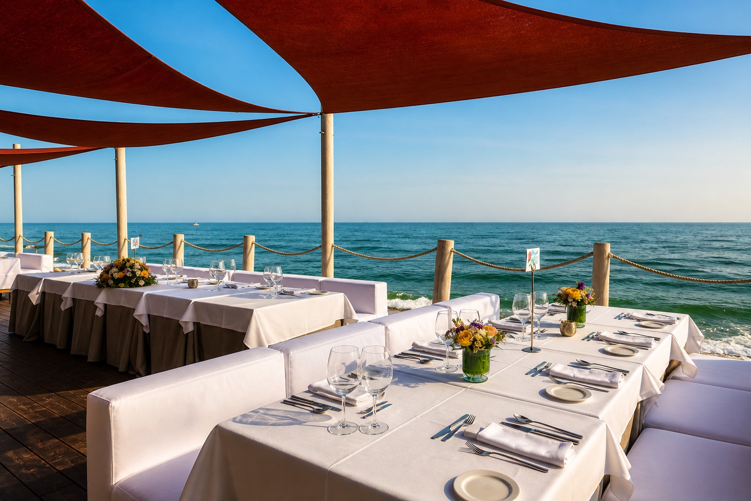 Seaside restaurant on the Atlantic route